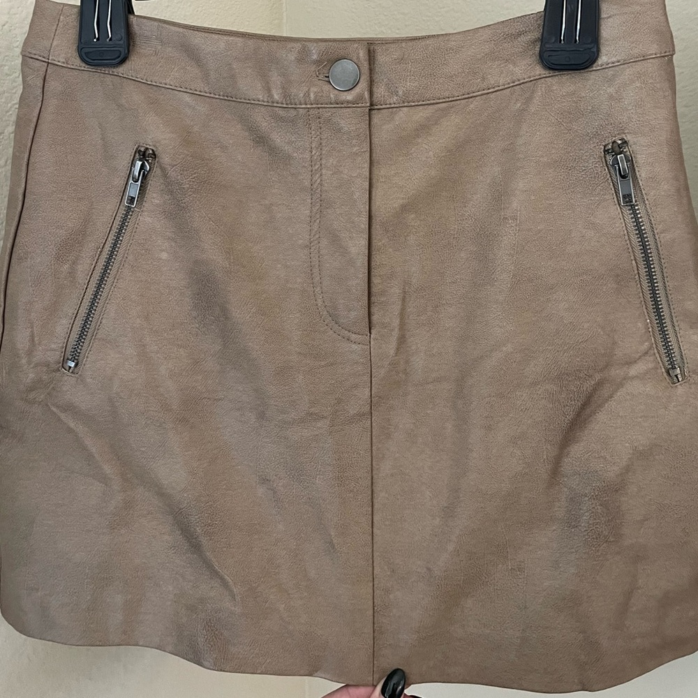 Faux leather skirt
